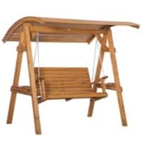 OutSunny Bench Pine Wood Brown 1,620 x 1,890 x 1,800 mm
