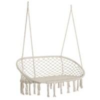 OutSunny Hammock Chair Metal, PL (Polyester), Cotton Cream