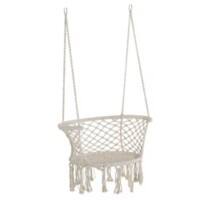 OutSunny Hammock Chair Metal, PL (Polyester), Cotton White