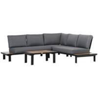 OutSunny Sofa 815 x 1,580 x 760 mm Aluminum, PL (Polyester), Sponge Dark Grey