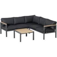 OutSunny Sofa 705 x 1,230 x 745 mm Aluminium, PL (Polyester), Sponge Dark Grey