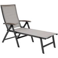 OutSunny Sun Lounger Aluminium, PP (Polypropylene), Mesh 1,440 x 690 x 1,110 mm Brown