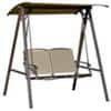 OutSunny Swing Chair Metal, PL (Polyester), Texteline Brown 1,250 x 1,470 x 1,700 mm