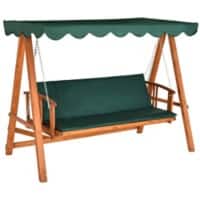 OutSunny Swing Chair Fir wood Steel Oxford cloth Green 1,280 x 2,350 x 1,800 mm