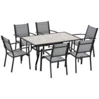 OutSunny Table and Chairs set Plastic,Steel, Texteline