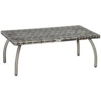 OutSunny Tea Table 867-084GY PE rattan, PP,Steel 500 x 900 x 350 mm