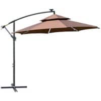 OutSunny Umbrella Aluminium, Metal, PL (Polyester) Brown