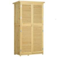 OutSunny Garden Shed 0.465 x 0.87 x 1.6 m Natural wood finish