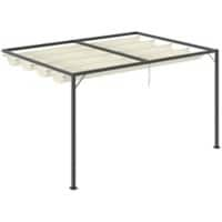 OutSunny Gazebo 2.94 x 3.94 x 2.26 m Beige