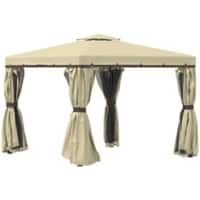OutSunny Gazebo 2.96 x 2.96 x 2.75 m Beige