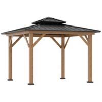 OutSunny Gazebo 3.4 x 3.4 x 2.9 m Black