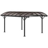 OutSunny Gazebo 3.05 x 5 x 2.57 m Brown