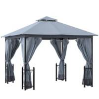 OutSunny Gazebo 3.35 x 4 x 2.91 m Grey