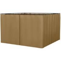 OutSunny gazebo panels 1.85 x 2.7 x 1 m Brown