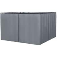 OutSunny gazebo panels 1.85 x 2.7 x 1 m Dark Grey