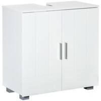 kleankin Bathroom Cabinet MDF (Medium-Density Fibreboard) White 60 x 30 x 60 cm