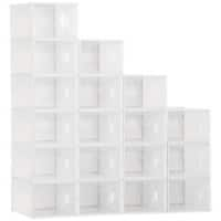 HOMCOM Cabinet PP (Polypropylen) Clear 25 x 35 x 19 cm