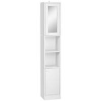 kleankin Cabinet Glass,Particleboard White 30 x 28 x 170 cm