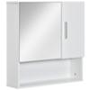 kleankin Mirror Cabinet MDF (Medium-Density Fibreboard) White 54 x 15.2 x 55.3 cm