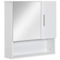 kleankin Mirror Cabinet MDF (Medium-Density Fibreboard) White 54 x 15.2 x 55.3 cm