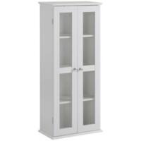 HOMCOM Storage Unit MDF (Medium-Density Fibreboard) White 45.7 x 25 x 103.4 cm