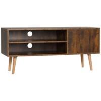 HOMCOM TV Stand MDF (Medium-Density Fibreboard), Poplar Wood Brown 110 x 40 x 50 cm