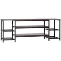 HOMCOM TV Stand Particle Board,Steel Grey 140 x 40 x 50 cm