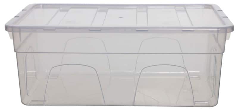 Whitefurze Spacemaster PP (Polypropylene) Storage Box 12 L Transparent 40 x 32 x 11 cm