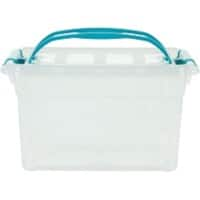 Whitefurze Carry Storage Box 13 L Transparent 38 x 26 x 21 cm