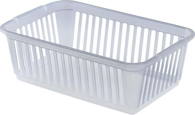 Whitefurze PP (Polypropylene) Basket Transparent 25 x 16 x 8 cm