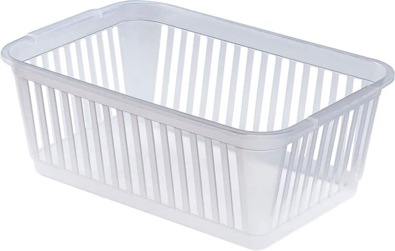 Whitefurze PP (Polypropylene) Basket Transparent 32 x 19 x 11 cm