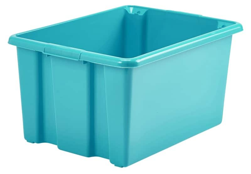 Whitefurze Stack&Store Storage Box 32 L Teal 50 X 35 X 25 Cm | Viking ...