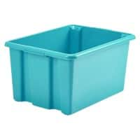 Whitefurze Stack&Store Storage Box 32 L Teal 50 x 35 x 25 cm