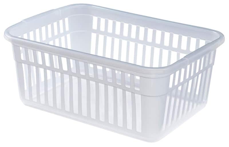 Whitefurze PP (Polypropylene) Basket Transparent 48 x 31 x 18 cm
