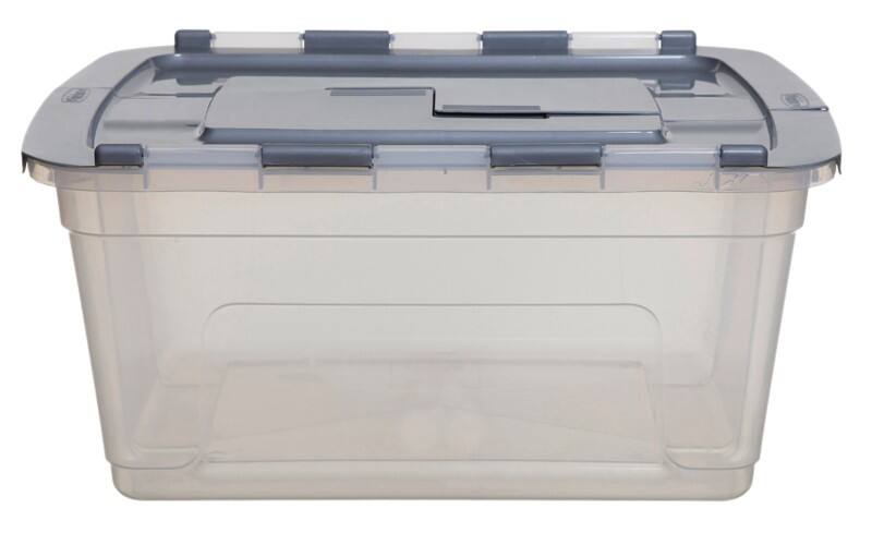 Whitefurze PP (Polypropylene) Storage Box 45 L Transparent 59 x 43 x 28 cm