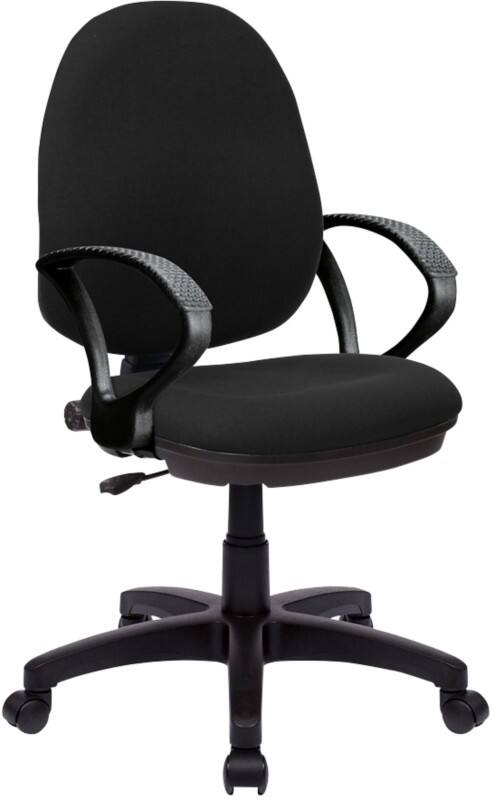Nautilus Designs Office Chair Fabric Fixed Armrest Black 630 x 535 mm