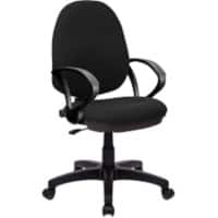 Nautilus Designs Office Chair Fabric Fixed Armrest Black BCF/I300/BK/A 630 x 535 mm