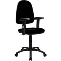 Nautilus Designs Office Chair Fabric Height-Adjustable Armrest Black BCF/I300/BK/ADT 630 x 535 mm
