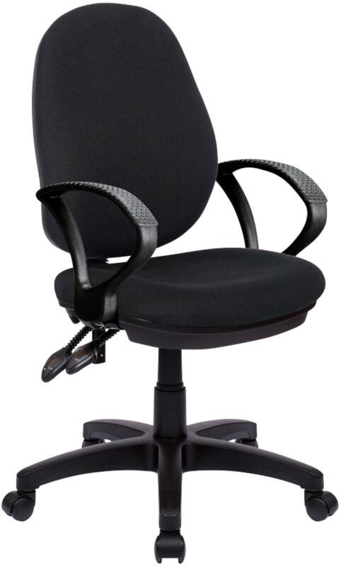Nautilus Designs Office Chair Permanent Contact Fabric Fixed Armrest Black 630 x 600 x 1,060 mm