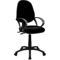 Nautilus Designs Office Chair Synchro Tilt Fabric Fixed Armrest Black BCF/P606/BK/A 630 x 600 x 1,060 mm