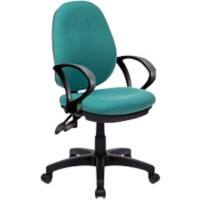 Nautilus Designs Office Chair Permanent Contact Fabric Fixed Armrest Green BCF/P505/GN/A 630 x 600 x 1,060 mm