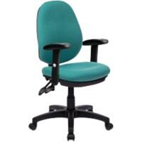 Nautilus Designs Office Chair Synchro Tilt Fabric Height-Adjustable Armrest Green BCF/P606/GN/ADT 630 x 600 x 1,060 mm