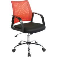 Nautilus Designs Office Chair Basic Tilt Mesh Fixed Armrest Orange BCM/F1204/OG 610 x 620 x 910 mm
