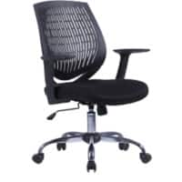 Nautilus Designs Office Chair Basic Tilt Mesh Fixed Armrest Black BCP/F590/BK 640 x 620 x 985 mm