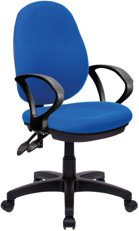 Nautilus Designs Office Chair Permanent Contact Fabric Fixed Armrest Blue 630 x 600 x 1,060 mm