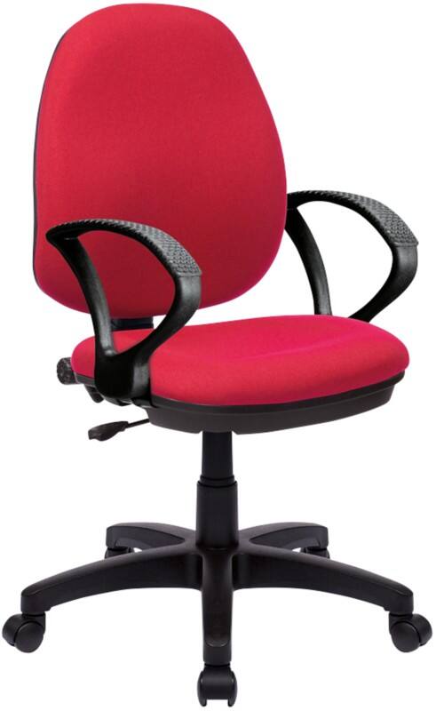 Nautilus Designs Office Chair Fabric Fixed Armrest Red 630 x 535 mm