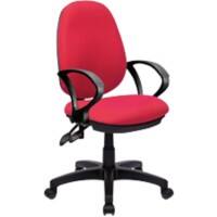 Nautilus Designs Office Chair Synchro Tilt Fabric Fixed Armrest Red BCF/P606/RD/A 630 x 600 x 1,060 mm