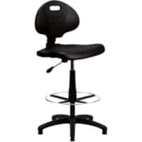 Nautilus Designs Draughtsman Chair Permanent Contact Plastic Without armrest Black 110 kg DPA/POLY/FCK 610 x 530 x 1,030 mm 5 Castors