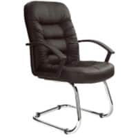 Nautilus Designs Cantilever Chair Real leather Fixed Armrest Black DPA369AV/L 620 x 740 x 1,080 mm