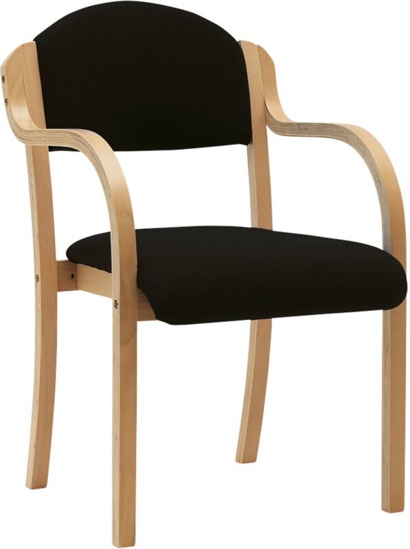 Nautilus Designs Conference Chair Fabric Fixed Armrest Black 110 kg 630 x 680 x 690 mm